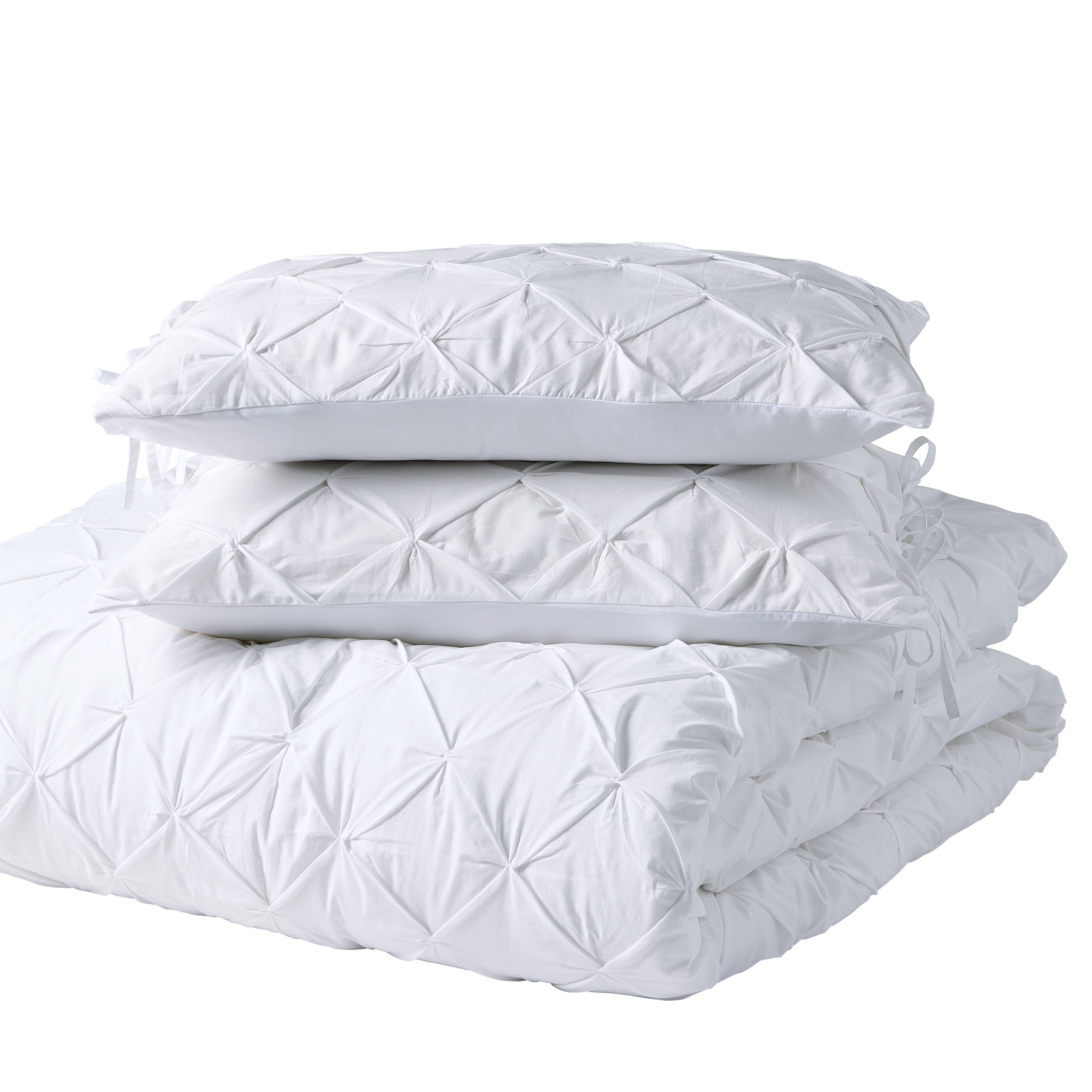 Better Homes & Gardens King Comforter Set, All-Season, 3-Piece, Arctic White Pintuck