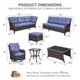 thumbnail image 5 of Bellefurn 7 Piece Outdoor Wicker Patio Furniture Set with Swivel Rocking Chairs,Outdoor Sectional Sofa Set L-Shaped Sectional Sofa with Ottomans,Rattan Conversation Set for Backyard Porch Garden, 5 of 11