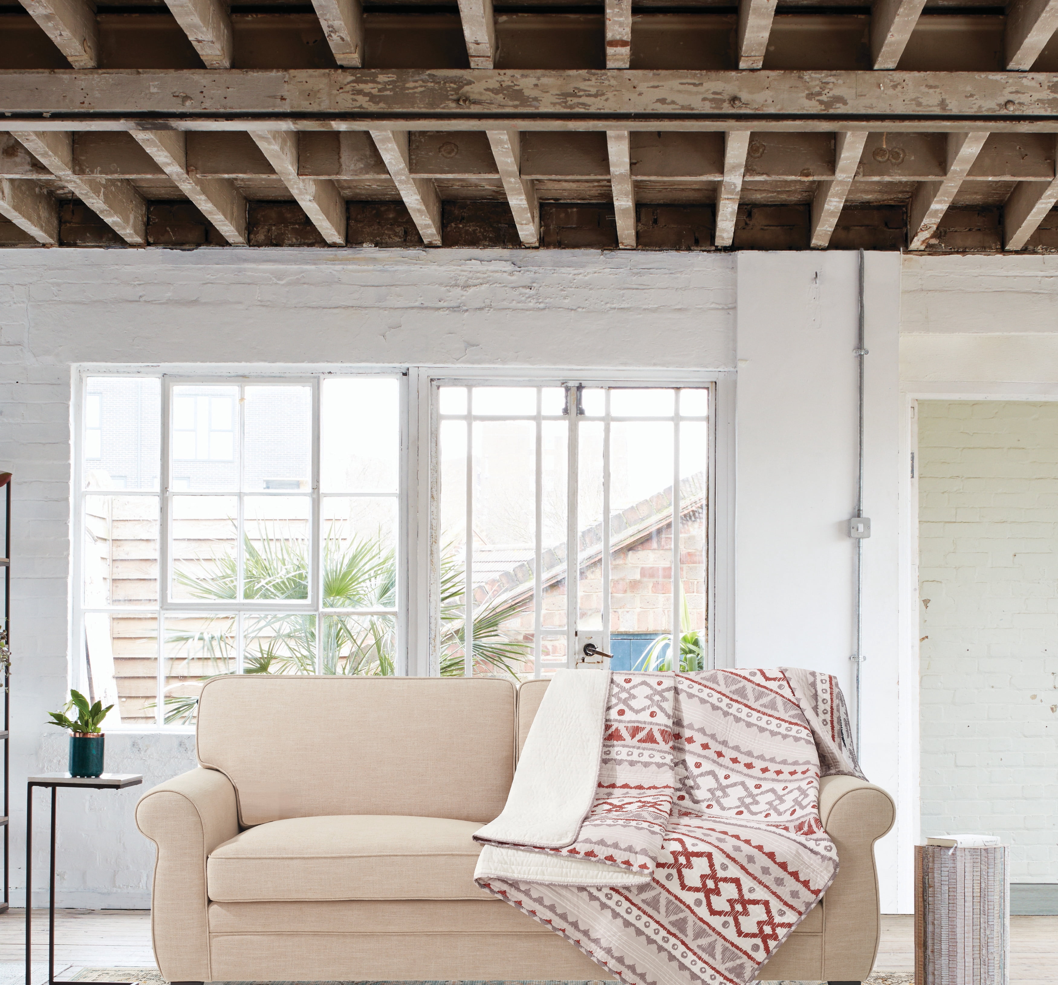 Bedding 3-piece Quilt Set, Natural/Rust, King, Adair by French Connection