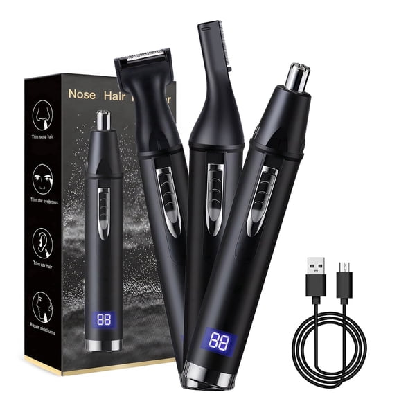 Obacre Ear and Nose Hair Trimmer for Men and Women, Travel Trimmer,High-Precision Nose Shaver,USB Rechargeable,Waterproof,Safe & Quiet Operation,Portable Ear Hair Remover Design