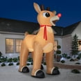 Gemmy Christmas Airblown Inflatable 14’ Standing Rudolph w/Scarf ...