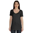 thumbnail image 1 of Inkmeso T-shirt Basique Col en U Été Manches Courtes Coton Uni Femmes, 1 of 7