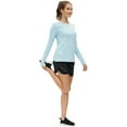 thumbnail image 4 of MIER Women's UPF 50+ Sun Protection T-Shirt Long Sleeve Outdoor Shirts, Quick Dry, Blue, S, 4 of 6