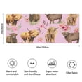 thumbnail image 3 of Pink Highland Cow Flower Pattern Bathroom Rugs Mat,Non Slip Microfiber Bathroom Rug,Rubber Backing,Soft Bathroom Mats for Bathroom Floor,Tub and Shower,60x24in(150x60cm), 3 of 5