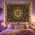 thumbnail image 2 of Floral Garden Ornate with Mandala Composed Concentric Circular, Mystical Fantasy for Space Lovers, Galaxy Room Decor, Mother'S Day Gift, Tapestry Wall Hanging for Bedroom and Dorm, 2 of 6