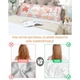 thumbnail image 4 of Red Orange Coastal Satin Pillowcase for Hair and Skin with Zipper, Soft Breathable Cooling Silk Pillow Cases, Sea Turtle Nautical Coral Summer Beach Body Pillow Covers Bed Pillows 20"x54", 4 of 6