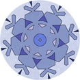 thumbnail image 1 of Ahgly Company Machine Washable Indoor Round Transitional Periwinkle Purple Area Rugs, 5' Round, 1 of 7