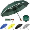 Automatic Folding Umbrella,Windproof Compact Umbrella with Two Reflective Stripes, Portable Travel Umbrella, UV Protection Sun Umbrella with Reinforced Frame For Rainy Sunny Days Night Time Use