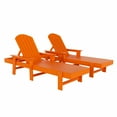 thumbnail image 2 of WestinTrends Dylan 2 Piece Adirondack Poly Reclining Chaise Lounge With Arms, Orange, 2 of 2