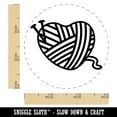 thumbnail image 2 of Yarn Heart Knitting Self-Inking Rubber Stamp Ink Stamper - Sky Blue Ink - Small 3/4 Inch, 2 of 7