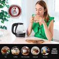 thumbnail image 5 of OVENTE Glass Electric Kettle Hot Water Boiler 1.5 Liter Borosilicate Glass Fast Boiling Countertop Heater - BPA Free Auto Shut Off Instant Water Heater Kettle for Coffee & Tea Maker - Black KG83B, 5 of 11