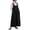 Black, variant on Women's Soild Color Corduroy Jumper Dress, Sleeveless V-Neck Flare Midi Overall Dress with Pockets, Casual Pinafore Tank Dress for Work, Vacation Black S