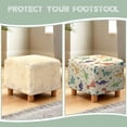 thumbnail image 7 of TSOVTHRID Cartoon Dinosaur Print Ottoman Cover Square Stretch Ottoman Slipcover Thick Storage Footrest Stool Covers with Elastic Band Furniture Protector for Pets, 7 of 7
