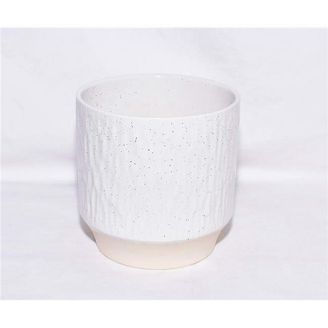 Cheungs 5660WT Jardinière en Céramique Ondulée&44; Blanc