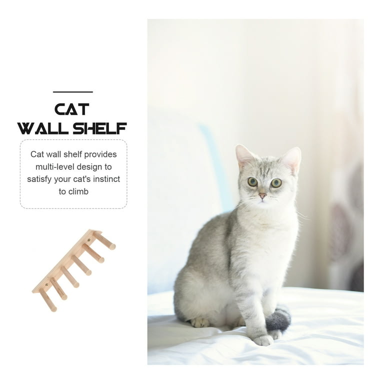 Cat Wall Steps Kitten Toys Ladders Cat Steps for Wall Cat Shelf Wall Mounted Cat Furniture Cat Stairs for Old Cats