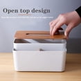 thumbnail image 4 of Soporte para caja de pañuelos de estilo minimalista para encimeras de tocador de baño Papel de regalo disponible Controles remotos Cubierta para caja de pañuelos Gafas Blocs de notas Oficina, 4 of 5