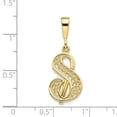 thumbnail image 3 of 10k Yellow Gold Initial S Pendant Charm, 3 of 3