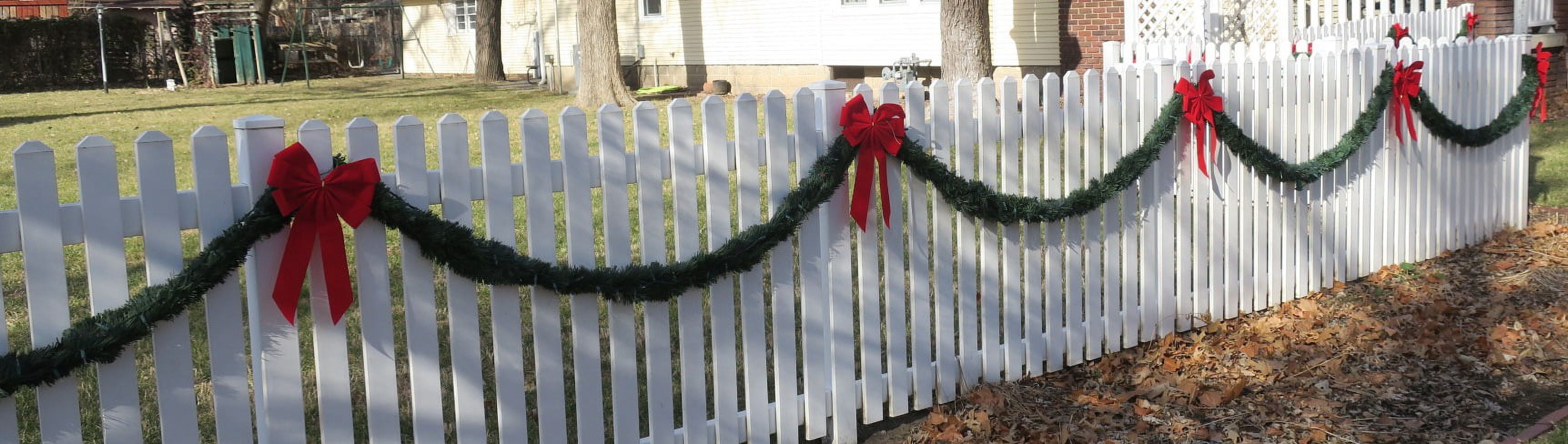Red Velvet Outdoor Christmas Bows by Independence Bunting. 3-Pack! 6 Loop Gold Purl Edge Xmas Holiday Bows Home Decor - 9" Bow with 11" Tail. Free Shipping Available!