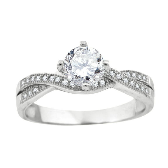 925 Sterling Silver Cubic Zirconia Infinity Size 9 Anniversary Promise Wedding Band Engagement Ring Promise Ring for Wom