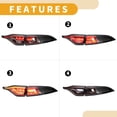 thumbnail image 4 of Unique Bargains OLED Tail Lights Assembly Car Sequential Turn Signals for Toyota Corolla 20-23 Black 1pair, 4 of 7