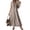 Z05Khaki, variant on Cotton Linen Blend Maxi Dresses for Women, V-Neck Short Sleeve Loose Fit Casual Long Dress Navy L