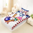 thumbnail image 4 of Erosebridal Teens Sport Baseball Twin Sheet Sets 3pcs,Ice Cream Drip Dessert Bedding For Boys Girls,Blue Pink, 4 of 5