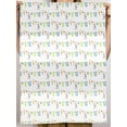 CENTRAL 23 Baby Shower Wrapping Paper 6 Sheets of White Gift Wrap