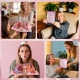 thumbnail image 5 of Lockways Birthday Card for Women, 3D Pop Up Birthday Cards with Blowable Lights & Music, Happy Birthday Greeting Card with Note Card and Envelope for Mom, Friends, 5 of 7