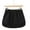A-Black77, variant on XIAONU Women's Layered Mini Skirt Elastic Waist Curved Hem Skirts Soft Casual Layering Skirts