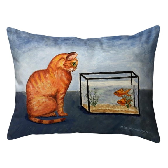 Betsy Drake Interiors Orange Like Me Small Noncorded Indoor/Outdoor Pillow 11x14