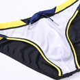 thumbnail image 6 of TANBOM Men's Sexy Polyamide Triangle Swim Trunks Bulge Enhancing Adjustable Drawstring Dark Grey Green Black XL, 6 of 6