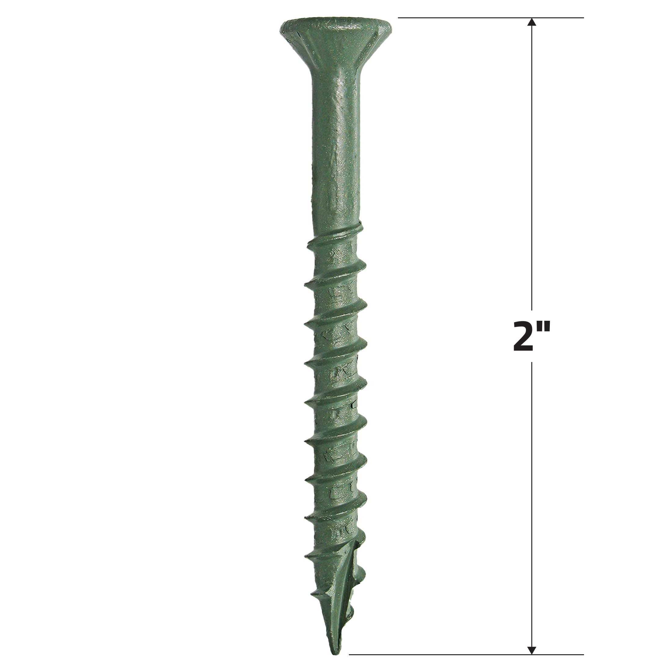 Grip-Rite PrimeGuard Plus #9 x 2 in. Green Wood to Wood Deck Screw 1lb.