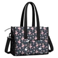 thumbnail image 2 of Teacher Tote Bag,Dark Blue Ballerina Swan Pattern Teacher Utility Tote Bag,Large Work Tote Bags for Women with Multiple Pockets,Top Zipper Closure,13.8x10.6x6.7 Inch, 2 of 5