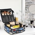 thumbnail image 5 of FORMRS Travel Makeup Bag Large Capacity Train Case Cosmetic Organizer with Adjustable Dividers, Black Cats and Hearts, 5 of 8