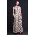 thumbnail image 3 of Bimba Robe Longue Florale pour Femme, Fête, Col en V, Fente avant, Sans Manches, Maxi, Très Petit, 3 of 5