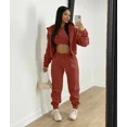 thumbnail image 2 of 3pcs Women's Clothing Set Fleece-lined Hooded Sweater &Sleeveless Tank Top & Sports Sweatpants Pants, 2 of 4