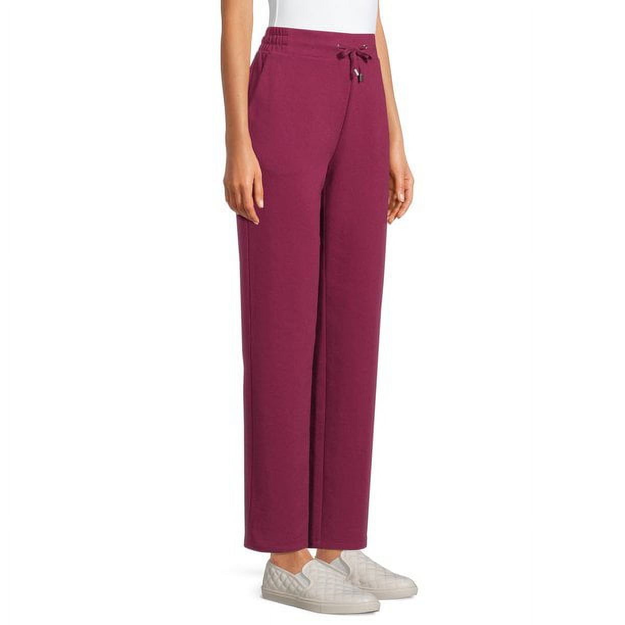 Time and Tru Women's High Rise Drawstring Waist 30" inseam Knit Pants