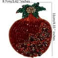 thumbnail image 4 of Handmade Beaded Badges Pomegranate Rhinestone Appliques Lemon Eggplant Fruit Patches Perfect for Shoes Decorations 1 set, 4 of 6