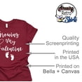 thumbnail image 4 of Growing My Valentine Valentines Day Pregnant Pregnancy Announcement Shirt (Raspberry, X Large), 4 of 6