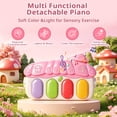 thumbnail image 6 of Baby Play Mat, Caveen Activity Gym Play Mat Center with Musical Play Piano and Hanging Rattles Toys, for Infants 0-12 Months, Pink, 6 of 7