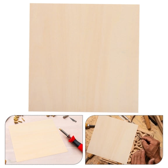 BESTYASH 5 Pieces Thin Balsawood Panels Khaki Wood Craft Boards for Artists Projects and Pyrography Supplies