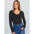 thumbnail image 4 of ANRABESS Long Sleeve Shirts for Women Soft Comfy Ribbed Knit Fitted T-Shirts Casual Trendy Y2K Basic Tops Fall Winter Underscrub Layering Clothes Black Medium, 4 of 11
