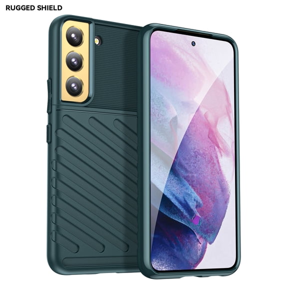 Galaxy S22 FE Case, Dual Layer Protective Heavy Duty Cell Phone Cover Shockproof Rugged with Non Slip Textured Back Military Protection Bumper Case for Samsung Galaxy S20 FE 6.5 inch 2020,Green