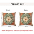 thumbnail image 6 of Boho Orange Blue Throw Pillow Covers 16x16 inch Set of 2, Bohemian Persian Carpet Double Sided Pattern Soft Plush Cushion Cover for Couch Sofa Bed Decorative, Only Pillowcase (No Insert), 6 of 6