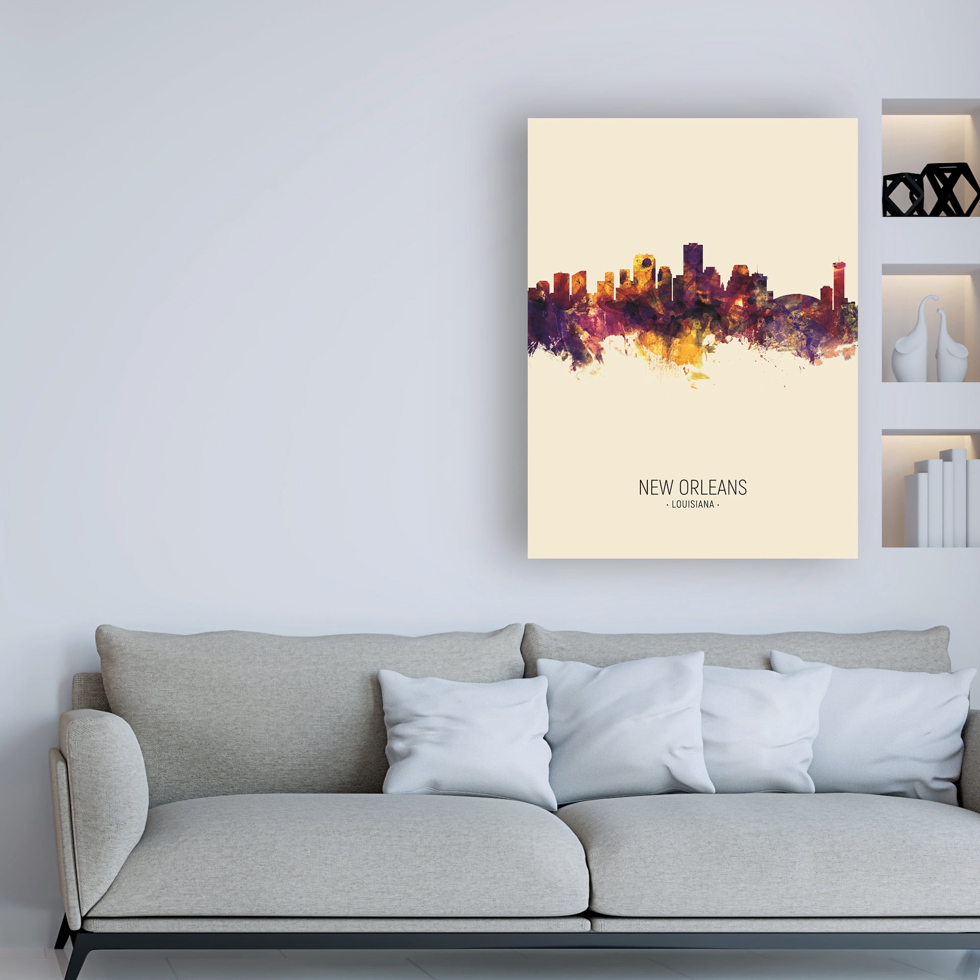 Trademark Fine Art 'New Orleans Louisiana Skyline Portrait III' Canvas Art by Michael Tompsett