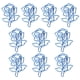 thumbnail image 5 of Clip de papel de flores Clip de papel de 10 piezas Clip de oficina de flores azules Clip de papel Características de vanguardia Jadeshay A, 5 of 8