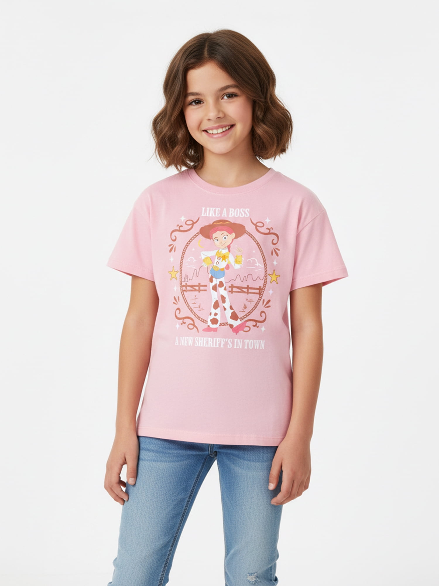 Toy Story Girls New Sheriff In Town Graphic T-Shirt, Sizes 4-16