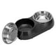 thumbnail image 5 of Cuencos dobles antideslizantes de acero inoxidable para mascotas, alimentador de agua para alimentos domésticos para mascotas medianas y pequeñas (M negro), 5 of 5