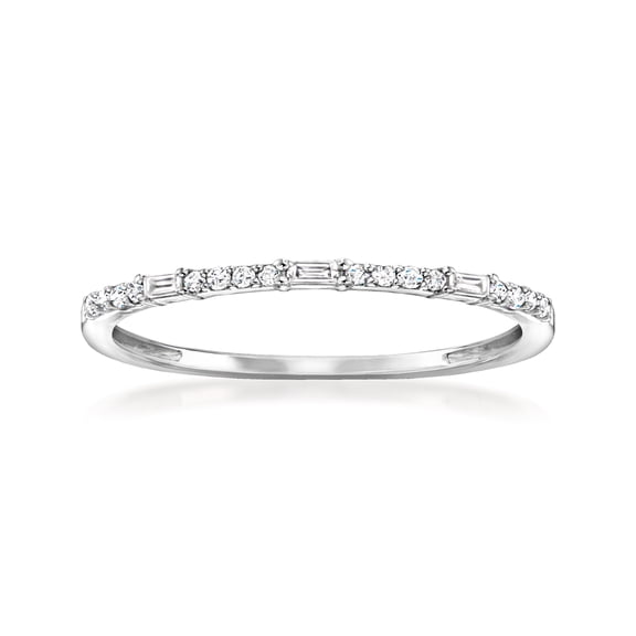 Pure Collection by Ross-Simons 0.10 ct. t.w. Diamond Ring in Sterling Silver, Women's, Adult