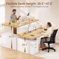 thumbnail image 3 of 55" Electric Standing Desk with 6 Drawers, Height Adjustable Computer Desk for Home Office, 3 of 7